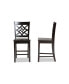 Nicolette Modern and Contemporary Transitional Wood Counter Stool Set, 2 Piece