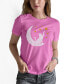 ფოტო #1 პროდუქტის Women's Word Art Cat Moon T-Shirt