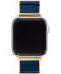 Фото #6 товара Women's Interchangeable Blue & Gold-Tone Stainless Steel Band for Apple Watch, 38mm/40mm