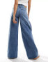 Vero Moda extreme wide leg jeans in medium blue wash