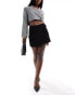 Фото #2 товара & Other Stories a line mini skirt with buckle wrap detail in black