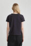 Kadın T-shirt Siyah B7060ax/ar191
