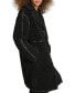 ფოტო #3 პროდუქტის Women's Faux-Leather-Trim Teddy Coat