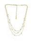 Perfect Cubic Zirconia Dotted 18K Gold Plated Layered Necklace