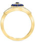 ფოტო #4 პროდუქტის EFFY® Sapphire (1/4 ct. t.w.) and Diamond (1/6 ct. t.w.) Evil Eye Ring in 14k White or Yellow Gold
