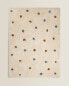 Children's rectangular textured polka dot rug