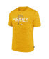 ფოტო #3 პროდუქტის Men's Gold Pittsburgh Pirates Authentic Collection Velocity Performance Practice T-shirt