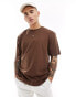 ASOS DESIGN relaxed t-shirt in brown with Mexico city back print