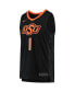 ფოტო #3 პროდუქტის Men's #1 Black Oklahoma State Cowboys Team Replica Basketball Jersey