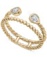 ფოტო #1 პროდუქტის Diamond Double Band Cuff Ring (1/6 ct. t.w.) in 10k Gold, Created for Macy's