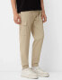 Bershka cargo trouser in sand