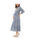 Фото #2 товара Платье женское Ripe Maternity Mila в полоску нарядное "Натуральный/Бензин"