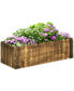 Фото #1 товара Wooden Raised Garden Flower Bed Backyard Elevated Planter Box