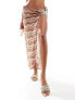 Фото #9 товара South Beach embroidered skirt with hardwear detail in rust