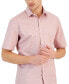 Men's Regular-Fit Stretch Textured Floral-Print Button-Down Shirt, Created for Macy's