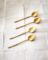 Pack of dessert spoons with hammered handles (pack of 4)