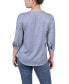 ფოტო #2 პროდუქტის Women's Elbow Sleeve Satin Blouse