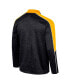 Фото #3 товара Men's Black Iowa Hawkeyes Marled Half-Zip Jacket