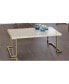 Фото #2 товара Boice II Coffee Table in Faux Marble & Champagne