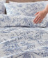 Pen And Ink Cotton 3 Piece Duvet Cover Set, Full/Queen