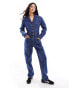 Фото #4 товара Mango western denim jumpsuit in blue