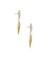 ფოტო #3 პროდუქტის Digital Love Heart 18K Gold Plated Dangle Earrings