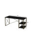 Morello Metal Frame 47 Wooden Top 2 Shelves Writing And Computer Desk