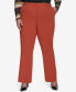 Фото #1 товара Plus Size Seamed Waistband Wide-Leg Pants