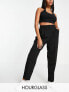 Фото #1 товара ASOS DESIGN hourglass soft slouch mom trouser in black