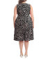 Фото #2 товара Plus Size Dot-Print Belted Dress