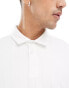 Фото #3 товара ASOS DESIGN oversized boxy polo with wide rib in white