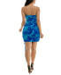 Juniors' Printed Strapless Bodycon Dress