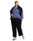 Фото #4 товара Plus Size Sportswear Essentials Long-Sleeve Top