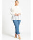 Plus Size Twofer Sweater With Chiffon