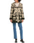 Фото #4 товара Sam Edelman Plaid Wool-Blend Duffle Coat Women's