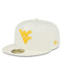 Фото #3 товара Men's White West Virginia Mountaineers Chrome Color Dim 59FIFTY Fitted Hat