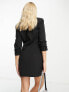 Фото #3 товара Miss Selfridge blazer dress with ruched detail in black