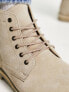 Фото #3 товара ASOS DESIGN desert boots in stone suede with leather detail