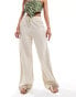 JDY wide leg linen trouser in stone