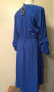 Alfani Split Neck Cross over Long Sleeve Dress Blue 6