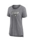 Women's Heathered Gray Brooklyn Nets True Classics Tri-Blend T-shirt