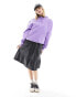 Фото #2 товара Monki hoodie in dark lilac