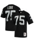 ფოტო #2 პროდუქტის Men's Howie Long Black Las Vegas Raiders 1983 Authentic Throwback Retired Player Jersey