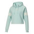 Фото #1 товара Puma Power Cropped Logo Pullover Hoodie Womens Blue Casual Athletic Outerwear 84