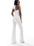 Фото #3 товара ASOS DESIGN ring detail halter wide leg jumpsuit in white