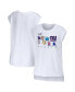 Фото #4 товара Women's White New York Giants Greetings From Muscle T-shirt