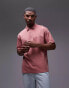 Topman premium oversized polo in pink