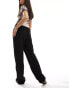 JJXX high waisted wide leg trouser in black