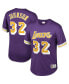 Фото #4 товара Men's Magic Johnson Purple Los Angeles Lakers Mesh T-shirt