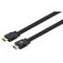 Manhattan HDMI Cable with Ethernet (Flat) - 4K@60Hz (Premium High Speed) - 0.5m - Male to Male - Black - Ultra HD 4k x 2k - Fully Shielded - Gold Plated Contacts - Lifetime Warranty - Polybag - 0.5 m - HDMI Type A (Standard) - HDMI Type A (Standard) - 3D - Audio Re